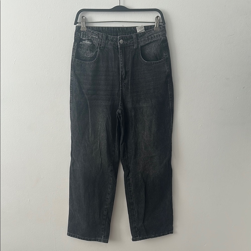 SHEIN Black Boyfriend Jeans Relaxed Fit